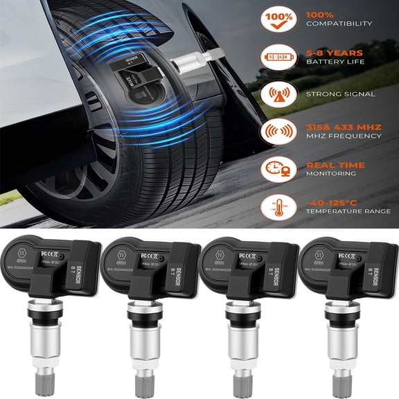 New Set of (4)  TPMS Tire Pressure Monitoring Sensor 315MHz&433MHz for HONDA