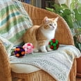 thumbnail image 4 of Cat Toy Balls, 2 Inch Soft Pom Pom Ball Plush Interactive Balls for Cat Fuzzy Kitten Interactive Playing Quiet Toy for Cats Pet，Pink, 4 of 4