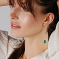 thumbnail image 5 of Humble Chic Blue Druzy Earrings for Women Dangling - Peacock Threader Drops, 5 of 8