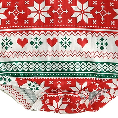 

nsendm 2t Winter Clothes Boy Toddler Boys Girls Christmas Winter Long Sleeve Hoodie Romper Bodysuit Cartoon Red Green Baby News Childrenscostume Red 0-6 Months