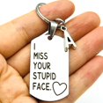 thumbnail image 3 of LLavero de I Miss Your Stupid Face para parejas, regalo para mejores amigas, novio, novia, esposa, marido, regalo de aniversario para ella, 3 of 4