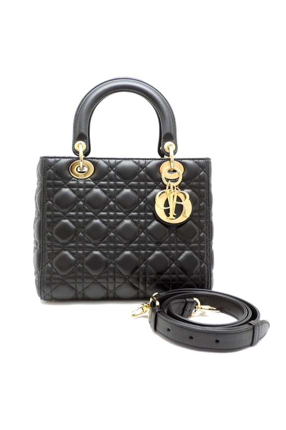 Pre-Owned Christian Dior Cannage Lady Medium Women's Handbag M05650NG_M900 (Older Model)...