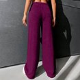 thumbnail image 5 of BLVB Women's Cozy Fleece Pants Casual Soft Elastic Waist Thick Winter Warm Thermal Pajama Pants Loungewear, 5 of 8
