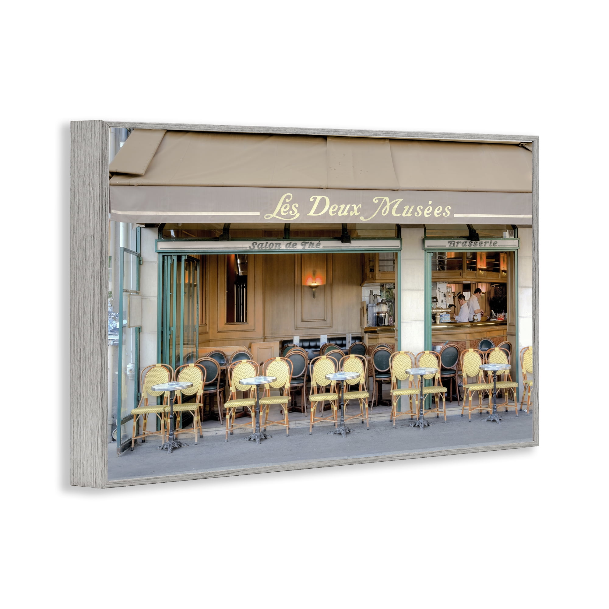 Stupell Industries Parisian Outdoor Seating Cafe Gray Framed Giclee Art, design by Alan Blaustein