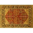 thumbnail image 1 of Ahgly Company Machine Washable Indoor Rectangle Oriental Yellow Industrial Area Rugs, 2' x 5', 1 of 4