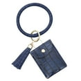 thumbnail image 1 of Large Bracelet Keychain Card Holder Tassel Bangle Key Ring Wristban With Wallet, 1 of 2