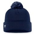 thumbnail image 2 of Men's Fanatics Navy New York Rangers Primary Logo Cuffed Knit Hat with Pom, 2 of 2