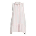 thumbnail image 5 of Time and Tru Women's and Women's Plus Sleeveless Shirt Dress, Sizes XS-4X, 5 of 5