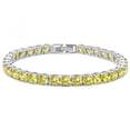 thumbnail image 1 of 4.5MM Round 14.5CT Yellow Topaz .925 Sterling Silver Bracelet 7.25", 1 of 1
