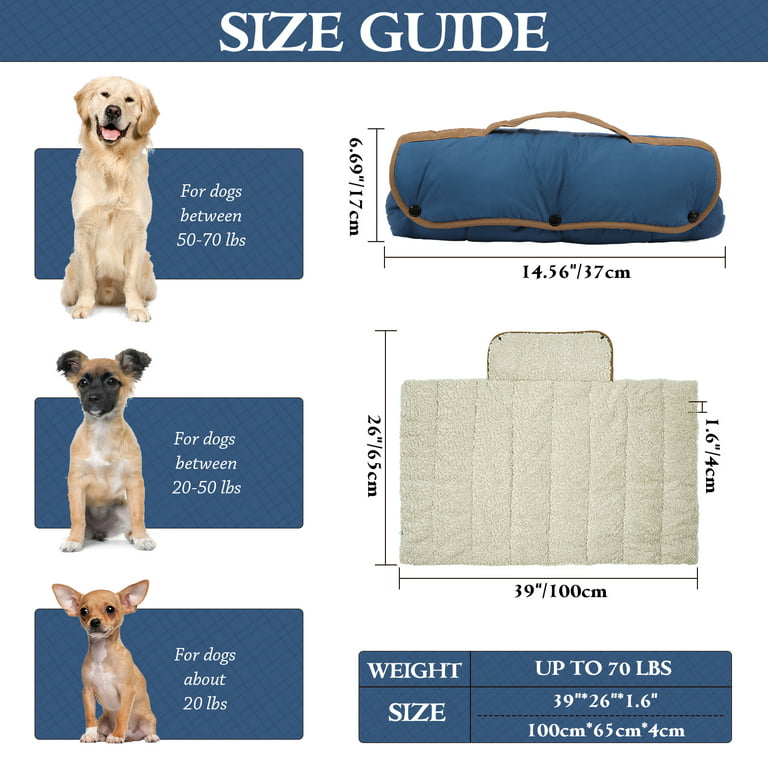 Pupteck Dog Bed Anti-Slip Bottom Pet Bed for Small Medium Dogs