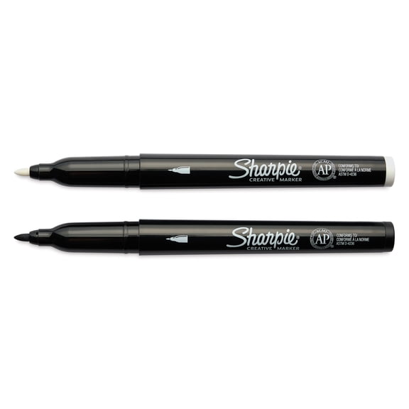 Sharpie Creative Acrylic Markers - Set of 2, Black and White, Fine Tip