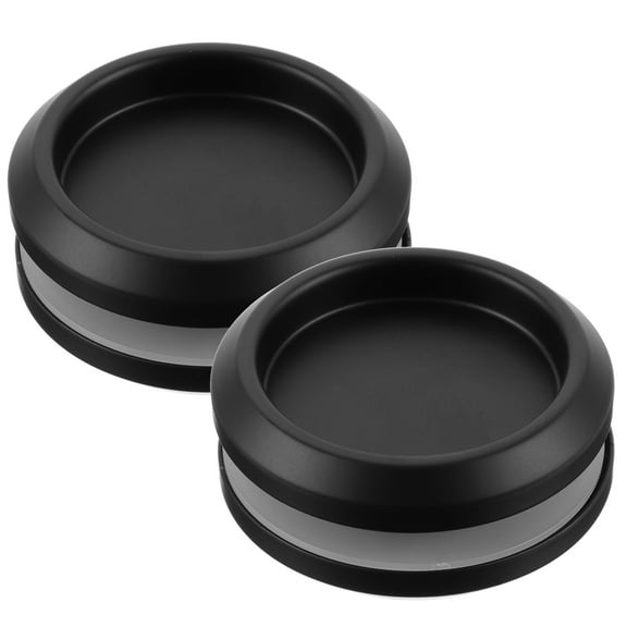 FENGGUIQU Black Stainless Steel Round Pull Door Handles 2 Pieces Cabinet Drawer Hardware