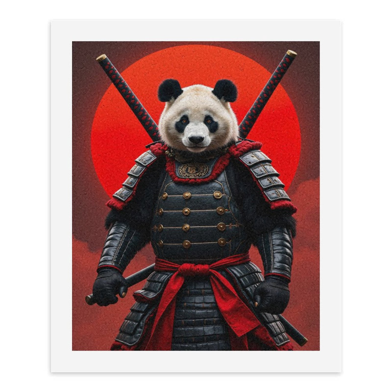 Paint by Numbers Kit for Adults, Panda Samurai Warrior Epic Sunset Paint by Numbers, Easy Paint by Numbers Kit for Adults Beginner, DIY Adult Paint by Number Kits on Canvas, Home Decor