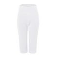 thumbnail image 5 of felwors Women's Yoga Pants Bootcut Flare Leggings Flared Bell Bottom Leggings High-Waisted Workout Pants Tummy Control White, XXXL, 5 of 7