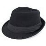 Men Classic Fedora-Hat Felt Manhattan-Gangster-Trilby with Band Unisex Women's Structured Trilby Fedora Hat