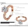 thumbnail image 4 of Rose Gold Six Girls Rings Prong Diamond Ring Wedding Rings Size 5 Rings Womens Ring Anime Rings for Men Bulk Rings, 4 of 6