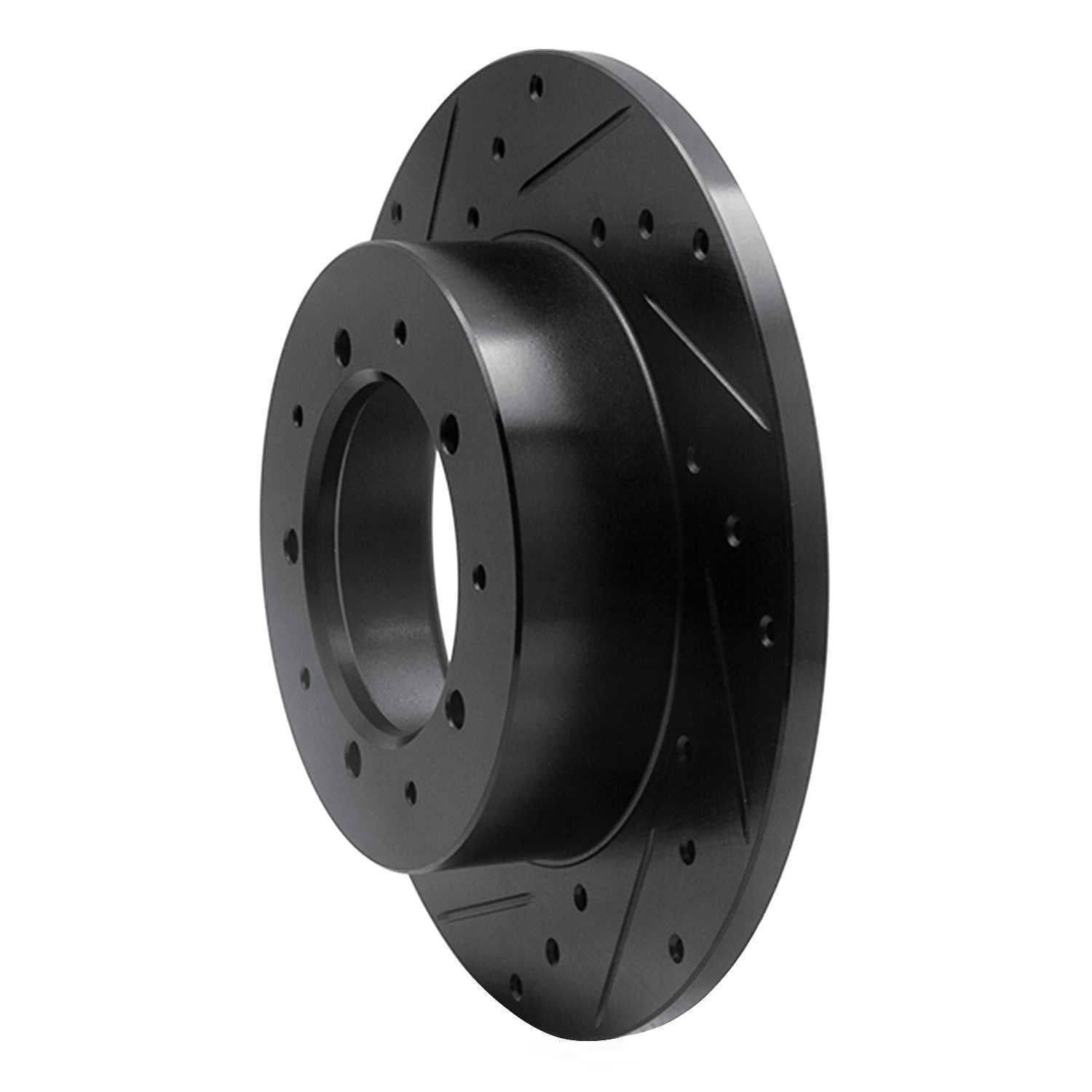 Dynamic Friction Company 633-11002L DFC Brake Rotor - Drilled And Slotted - Black