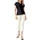 thumbnail image 2 of Blusa casual elegante de satén con cuello de cowl para mujer, manga corta, talla XL, color negro, 2 of 6