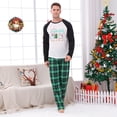 thumbnail image 3 of Nutcracker Matching Family Pajamas - Green Plaid Pants with Festive Black Sleeve Tops, Full Sizes, 3 of 7