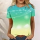 thumbnail image 2 of Camisas Awdenio para mujer, liquidación, blusas de moda para tallas pequeñas, estampadas, mangas 3/4, cuello redondo, blusas casuales, ofertas, 2 of 6