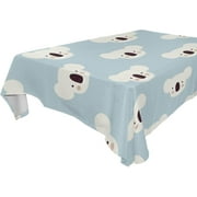 SKYSONIC 60"x120" Square Tablecloth with Koala Seamless Prints, Anti-Wrinkle and Smooth Table Cloth for Kitchen/Home Party Decoration