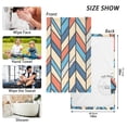 thumbnail image 6 of Yayeee 100% Cotton Hand Towels for Bathroom 16" x 28" Soft Absorbent Kitchen Towel, Blue Geometric, 6 of 7