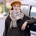 thumbnail image 5 of Bufanda de invierno para mujer, bufandas a cuadros de moda para mujer, 5 of 5