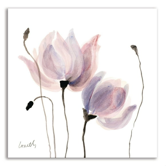 Artissimo Designs - Toile décorée à la main encadrée Floral Sway II - 31,25 L x 31,25 H x 2D