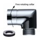 thumbnail image 2 of Adaptador de codo para reemplazo de cabezal de ducha, latón macizo cromado de grado industrial que garantiza durabilidad, rosca universal que se adapta a la mayoría de los sistemas de ducha estándar, 2 of 5