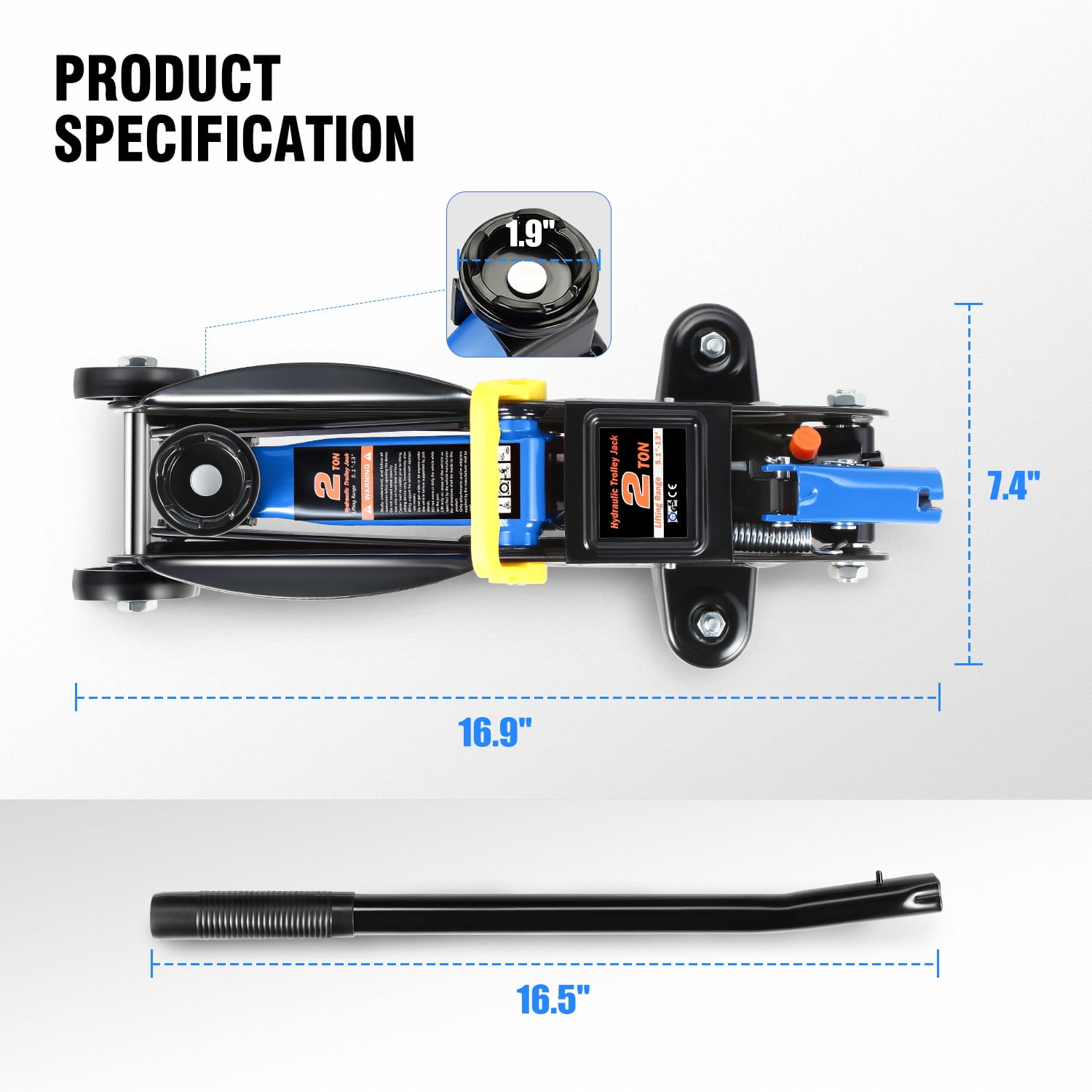 DNA MOTORING TOOLS-00474 Low Profile Hydraulic Trolley Service