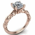 thumbnail image 4 of HeartsAndYou 2.7ct Round Moissanite Engagement Ring for Women Floral Leaf Solitaire 18k White Gold over Silver, 4 of 9