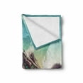 thumbnail image 2 of Fantasy World Soft Flannel Fleece Blanket, Man and Dog Looking at Crashed Spaceship Imagination Futuristic Illustration, Cozy Plush for Indoor and Outdoor Use, 60" x 80", Blue Green, by Ambesonne, 2 of 6