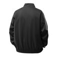 thumbnail image 5 of Men's Solid Color Zip Lapel Retro Workwear Jacket, Black, Size L, 5 of 5