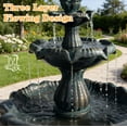 thumbnail image 6 of Alukang 48.03" Italian Outdoor Water Fountain, 3-Tier Garden Fountains and Waterfall with Pump & Pineapple Finial, Freestanding Resin Waterfall Fountain Feature for Patio,Backyard,Home Decor, Black, 6 of 11