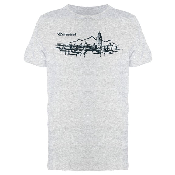 Marrakech Skyline Hand Drawn Tee Men's -Image by Shutterstock