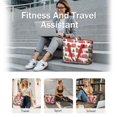 thumbnail image 5 of Tote Bag for Women - Red Christmas Car Pattern Shoulder Bag - Large Utility Work Duffle Bag with Zipper Handbag for Travel, Work, Sprots, 5 of 5