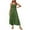 Green, variant on Womens Summer Dresses Bohemian Spaghetti Strap Smocked Tiered Long Beach Sun Dresses Sleeveless Solid Maxi Dress Tank Dresses for Women