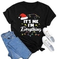 thumbnail image 2 of Women's Casual Christmas Printed T-Shirt Round Neck Short Sleeve Tee Top Blouse Comfortable Holiday Fashion, 2 of 2