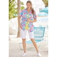thumbnail image 5 of Woman Within Plus Size Stretch-Denim Five-Pocket Bermuda Jeans Shorts, 5 of 6