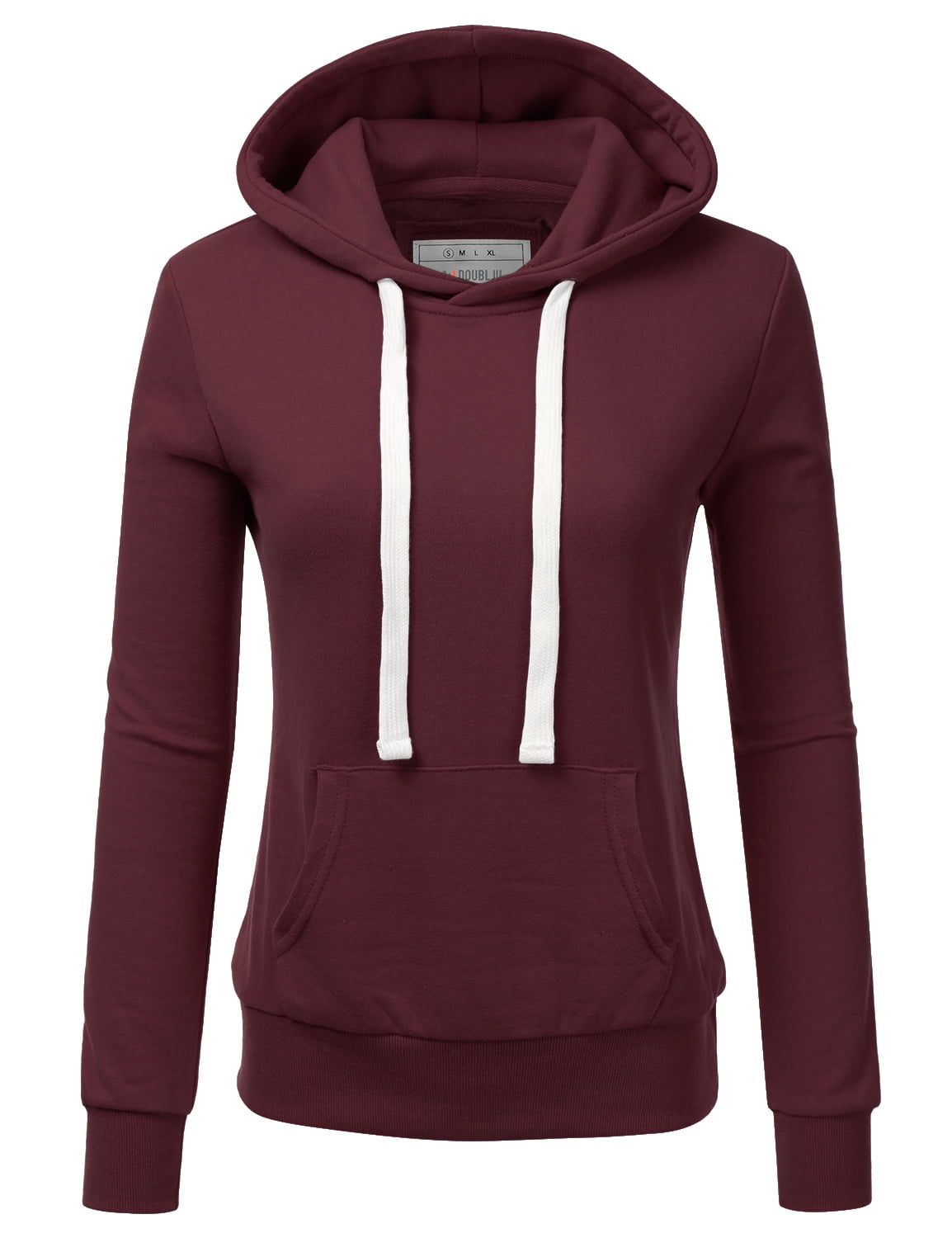 Doublju Women's Basic Lightweight Pullover Hoodie Sweatshirt with Plus ...