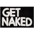 thumbnail image 1 of Alfombra de baño New Mungo Get Naked negra, 31 x 20 cm, poliéster, 1 of 7