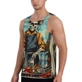 thumbnail image 2 of Pofeuu Skeleton Chef BBQ Scene Print Men's Workout Tank Tops Sleeveless Muscle Gym Shirt Quick Dry-XX-Large, 2 of 7