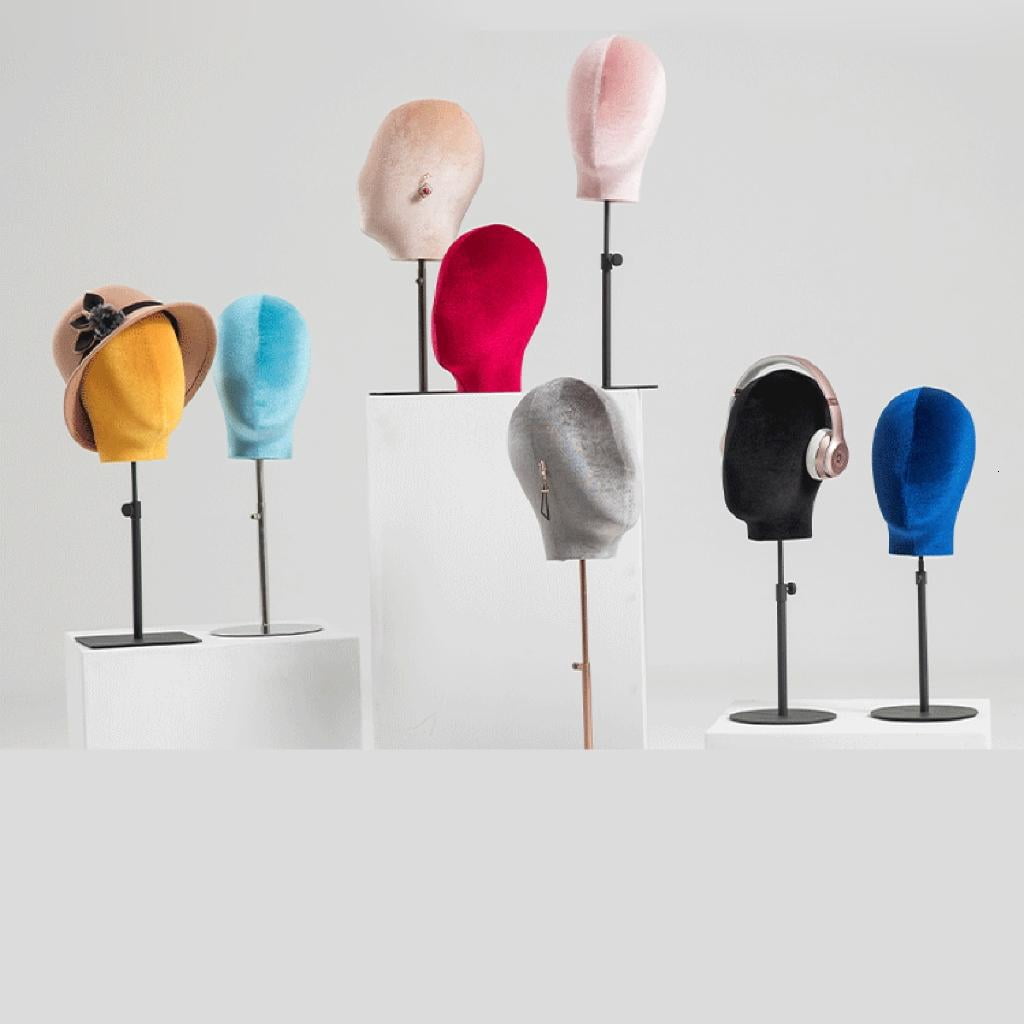 lanema Versatile Mannequin Head Stand for Hats and Wigs Hairpiece Display Rack with Adjustable Height Hair Salon Accessories