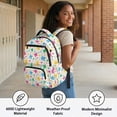 thumbnail image 4 of Pzuqiu Colorful Sea Turtle Print 17 Inch Backpack for Kids Girls Boys, Breathable Padded School Bookbag with Adjustable Strap, Lightweight for Daily Use Travel Camping Ages 5-16, 4 of 7