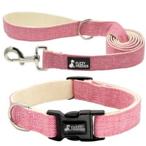 Fuzzy Friends Rose Hemp Dog Collar. Chemical free, environment friendly, great for sensitive skin or allergies. Made of sustainable hemp with no harsh dyes or chemicals. Hypoallergenic dog collar