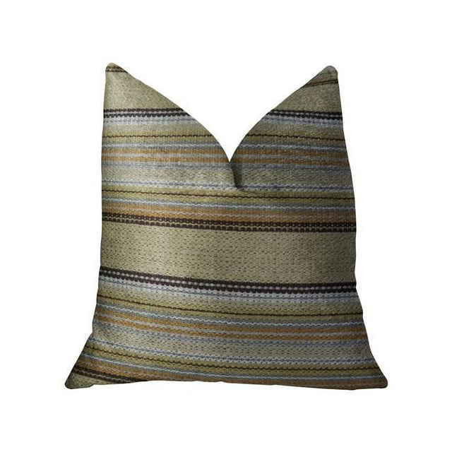 Plutus PBRAZ224-2026-DP Oreiller Double Face Fait Main de Luxe, Taupe & Marron - Standard