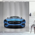 thumbnail image 1 of Ambesonne Teen Room Shower Curtain, Sports Vehicle Auto, 69"Wx70"L, Blue Black Grey, 1 of 3