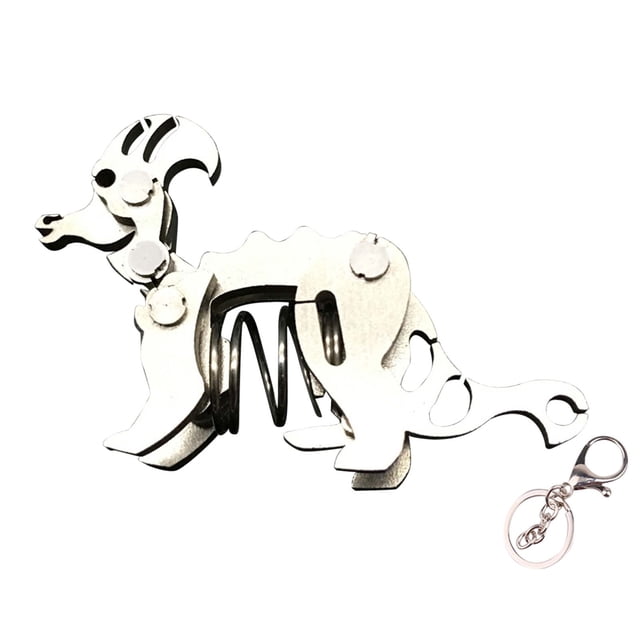 Llavero de dinosaurio mecánico modelo de acero inoxidable de metal tridimensional 3d Wmkox8yii fajkfhkj4665