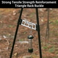 thumbnail image 3 of Deyuer Triangle Rack Buckle Hole Design High Hardness Good Toughness Stable Easy to Install Hanging Items Stainless Steel Camping Triangle Shelf Side Buckle Outdoor Accessory,Black, 3 of 7