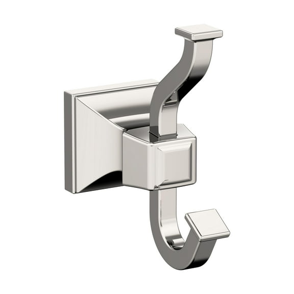 Amerock Mulholland Polished Nickel Single Prong Robe Hook